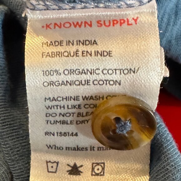 Natural by KNOWN SUPPLY V-Neck Dress in Organic Cotton Size XS - Picture 11 of 11